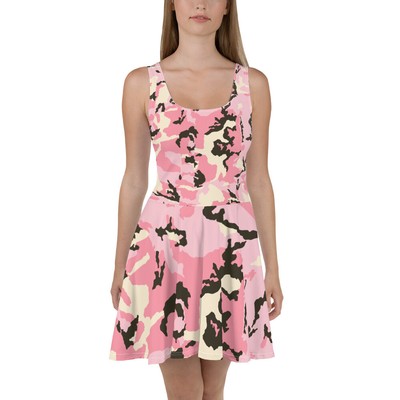 camo skater dress