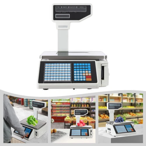 Scale Label Printing Scale Commercial Food Scale with Label and Receipt Printer - Image 4 of 4