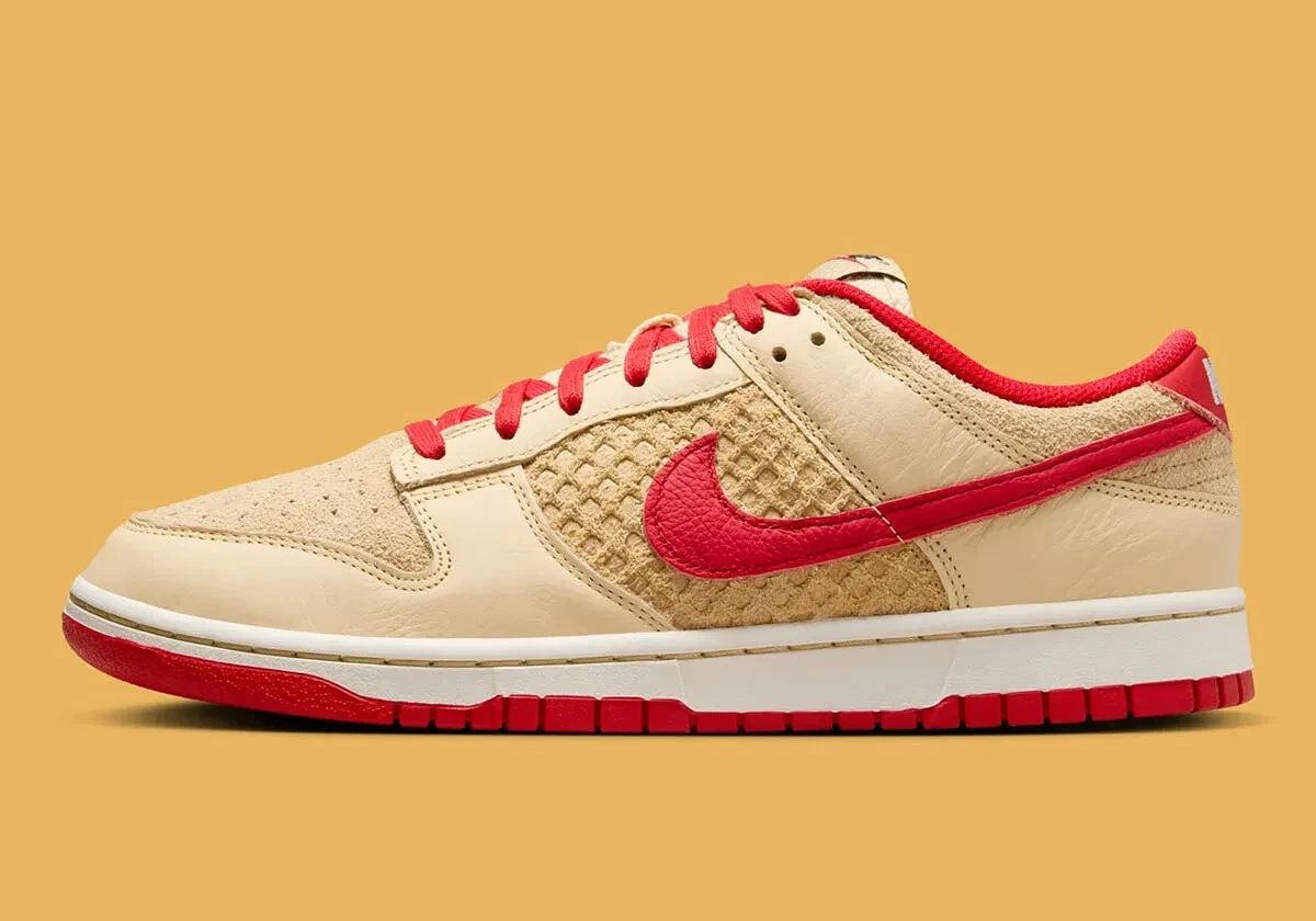NIKE Dunk Low SE “Strawberry Waffles” BRAND NEW Men’s Size 13 HJ9100-294 Nike Dunk Low Strawberry Waffle for Sale | Authenticity  main image 4