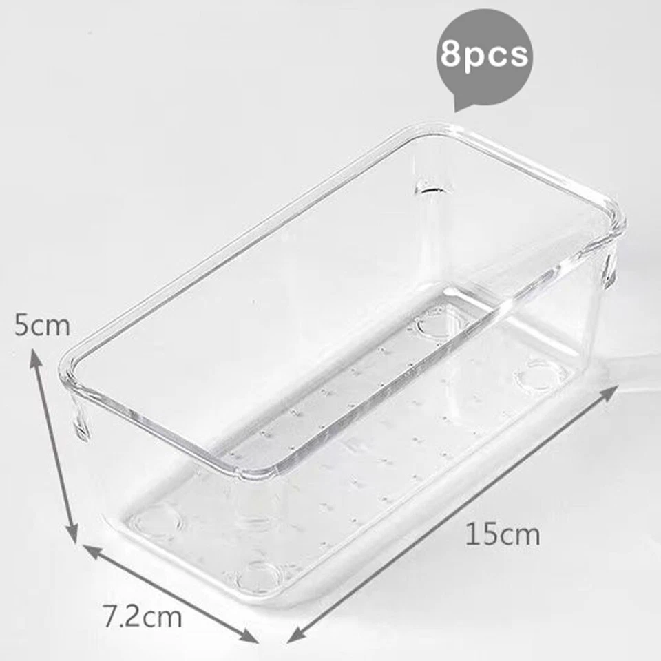 Set 25 Pezzi Organizer per Cassetti in Plastica Trasparente Divisorio Salvaspazi - Immagine 4 di 4