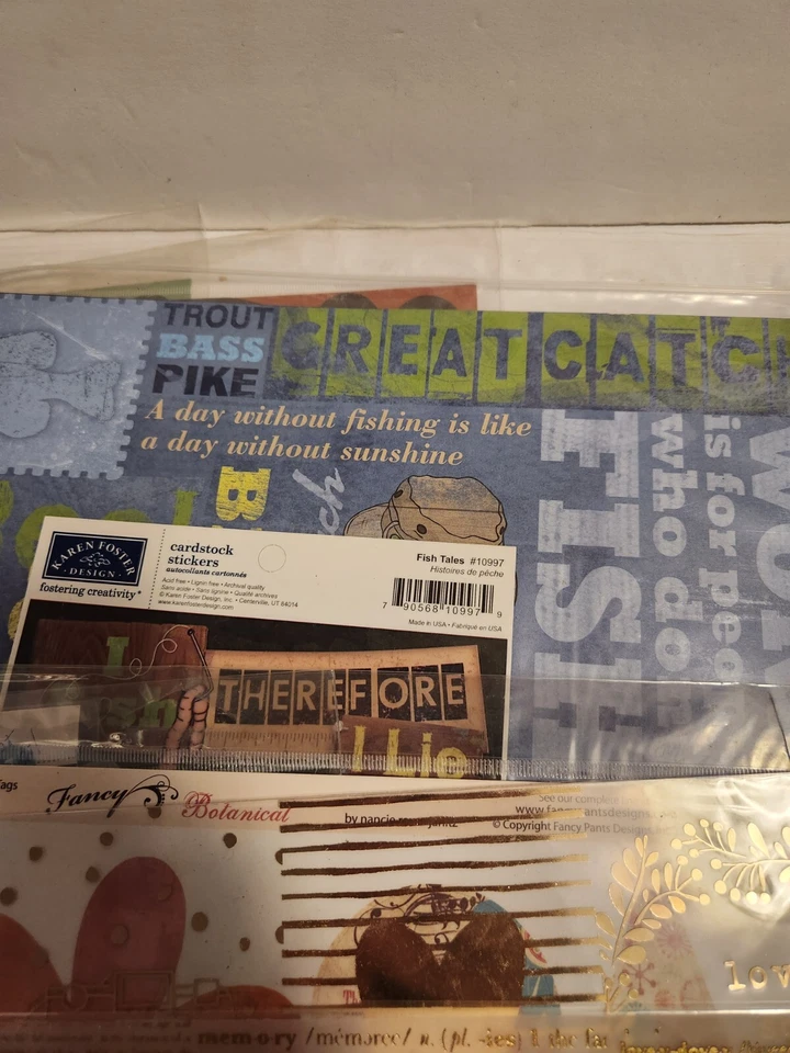 Heidi Swapp Recuerdos Pantalones de fantasía Plantillas de papel vitela Etiquetas Usados LEER Foto 3 de 4