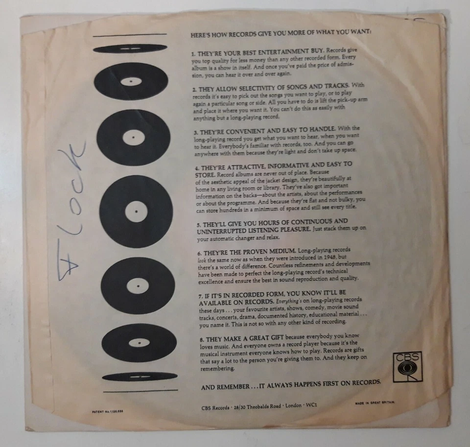 THE FLOCK the flock LP PROMO | 1969 UK CBS 6373 Art Psychedelic Jazz Rock Fusion - Bild 3 von 4