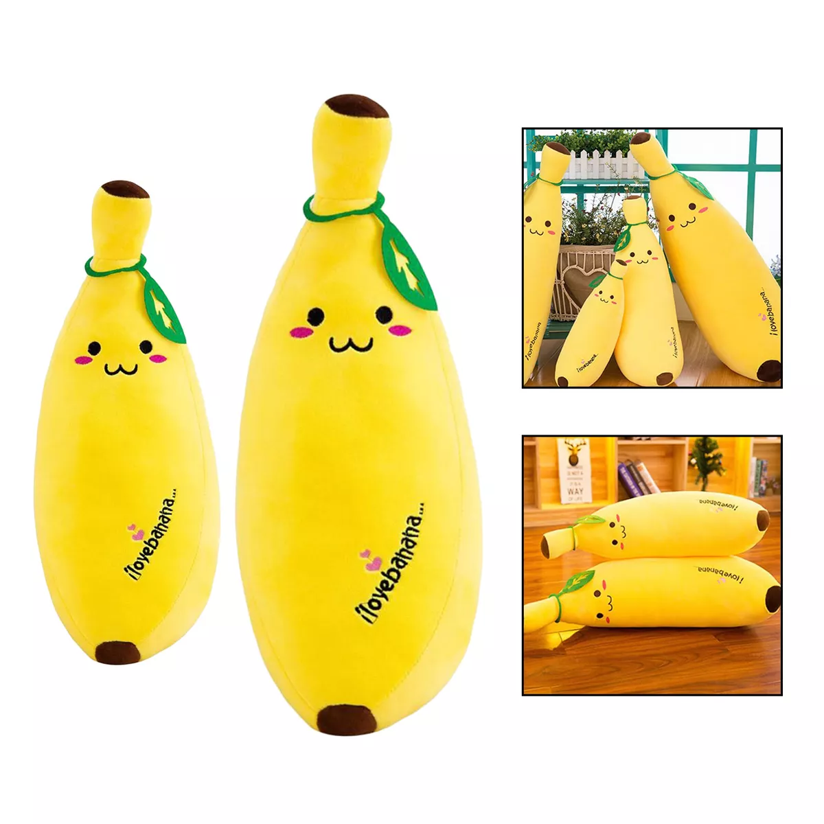 Cartoon Banana Plush Toy Soft Cushion Kids Fruit Toys 35cm/50cm