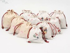 5pcs Beads Jewelry Storage Bags Drawstring Pouch Purse Flannel Jewels Organizer