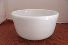 Vtg White Pyrex Mixing Bowl Ribbed Milk Glass 4 Qt Fits Most Stand Mixers EUC
