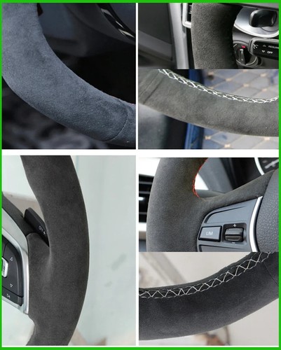 Braid Car Steering Wheel Cover For Seat Leon 5F Mk3 Ibiza 6J Tarraco Arona Ateca - Foto 10 di 13