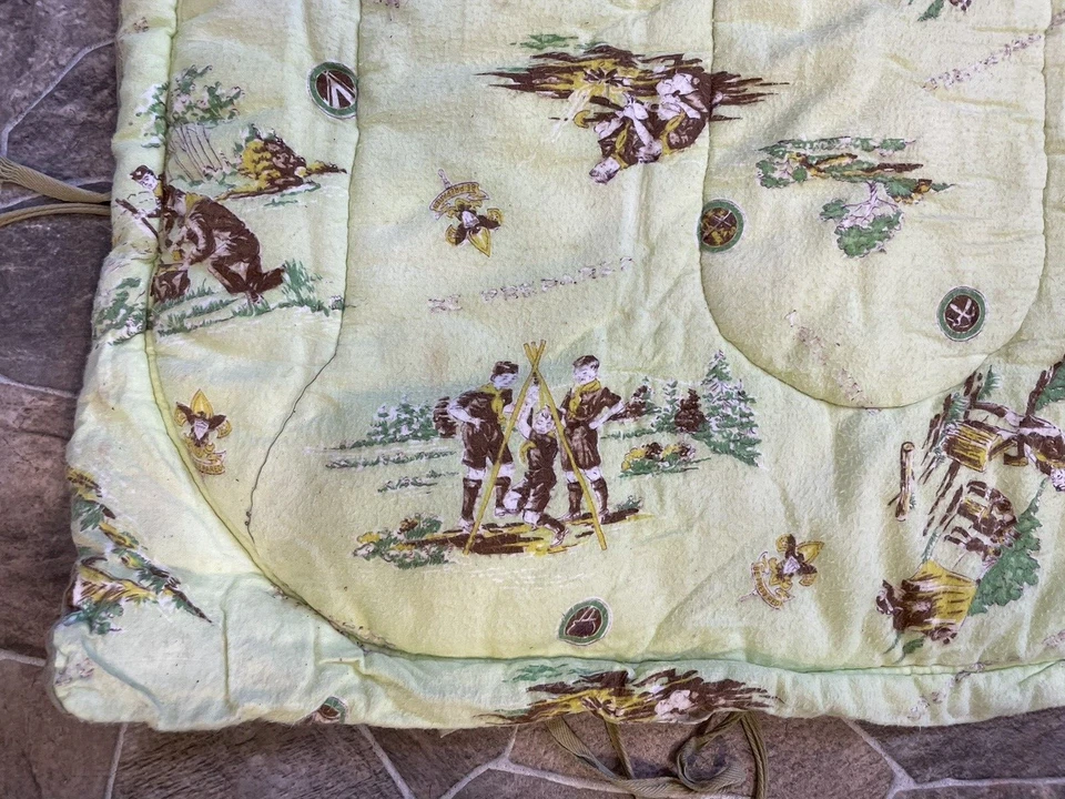 Saco de Dormir Vintage Boy Scout VERDE Scotchgard METAL CREMALLERA 71" X 32" Foto 3 de 4