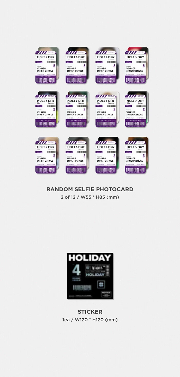 WINNER [HOLIDAY] Album PHOTO BOOK 2 Ver SET 2CD+2Photo Book+10