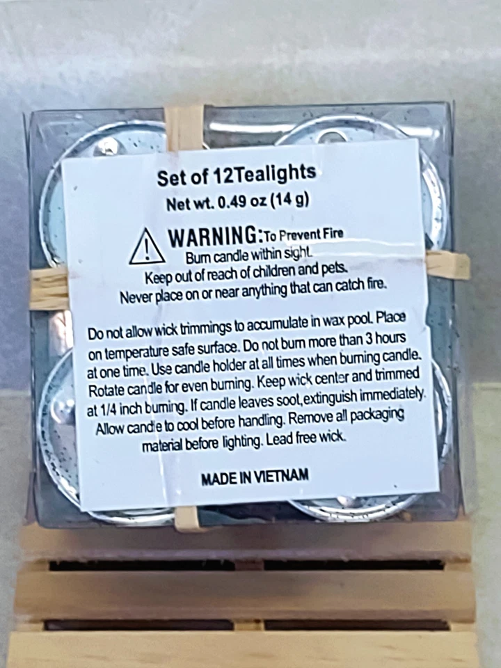 VELAS DE LUZ DE TÉ ESPELUZNANTE BRILLO COLOR NEGRO PAQUETE DE 12 Foto 4 de 4