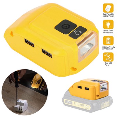 Für Dewalt DCB090 Dual USB-Ladeadapter Akku ladegerät 20V MAX Adapter DC 12V Neu