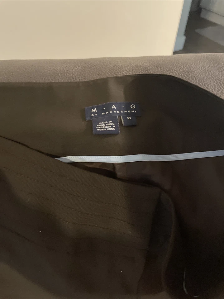 Magaschoni MAG коричневый женщин шерсти смесь прямые брюки размер 8 карьера коктейль - Изображение 2 из 3