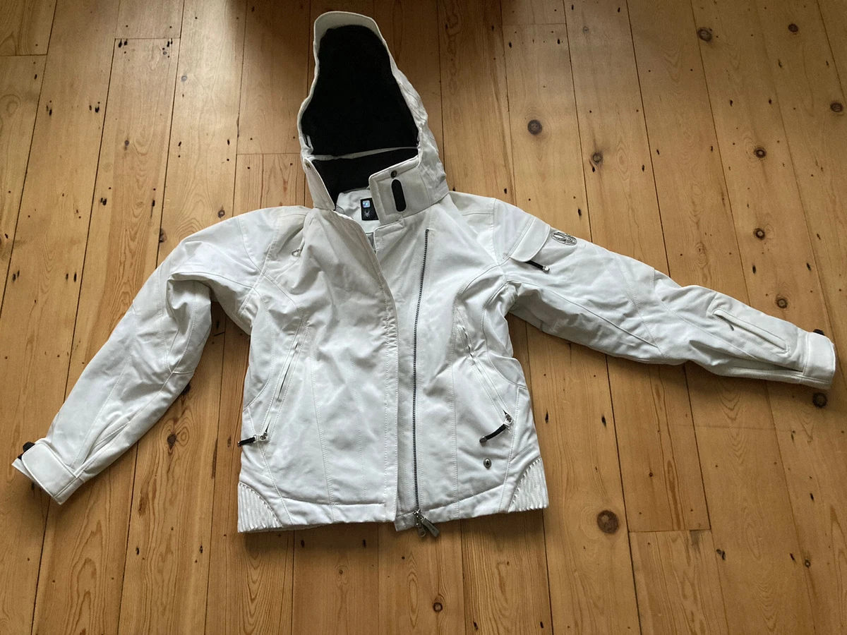 Ladies White Spyder Ski Snow Jacket UK 10 Fr 40 IT 44