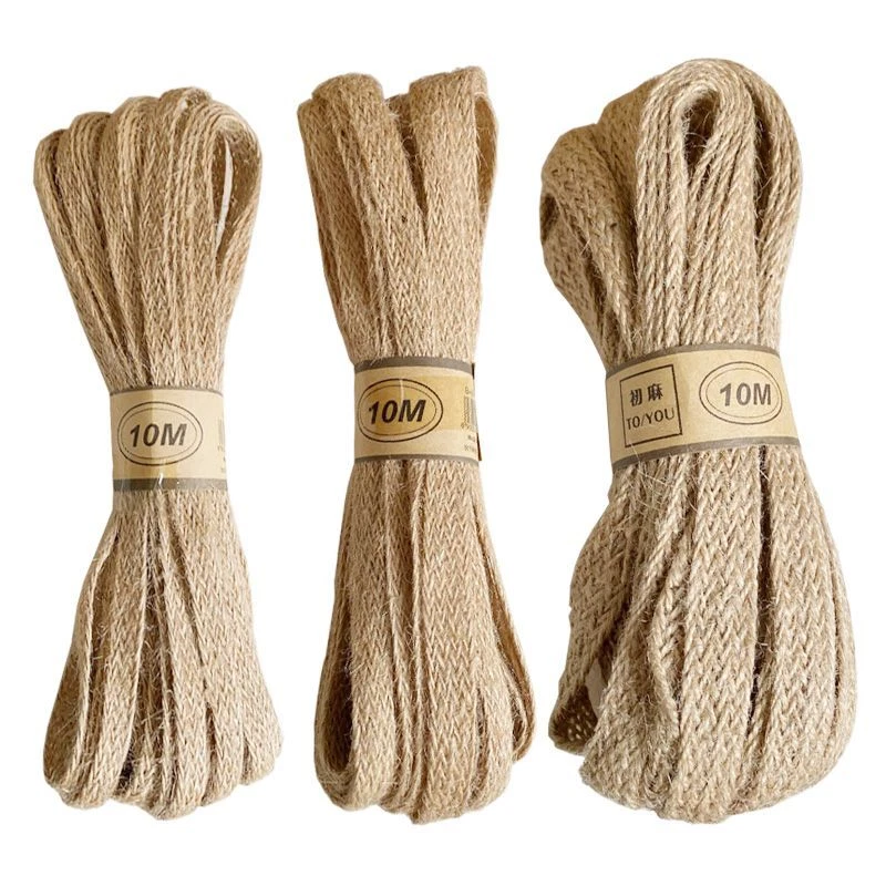 100 Meter Colorful Natural Jute Rope, Twine Burlap String Hemp Rope Ball  For Party Wedding Gift