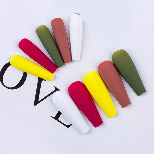 100 Pcs False Nails Wearable Fake Nails Full Cover Nail Tips Press On Nail - Picture 36 of 128