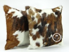 Pair Double Sided Tricolor Cowhide Pillow Cover 2 Units M L XL