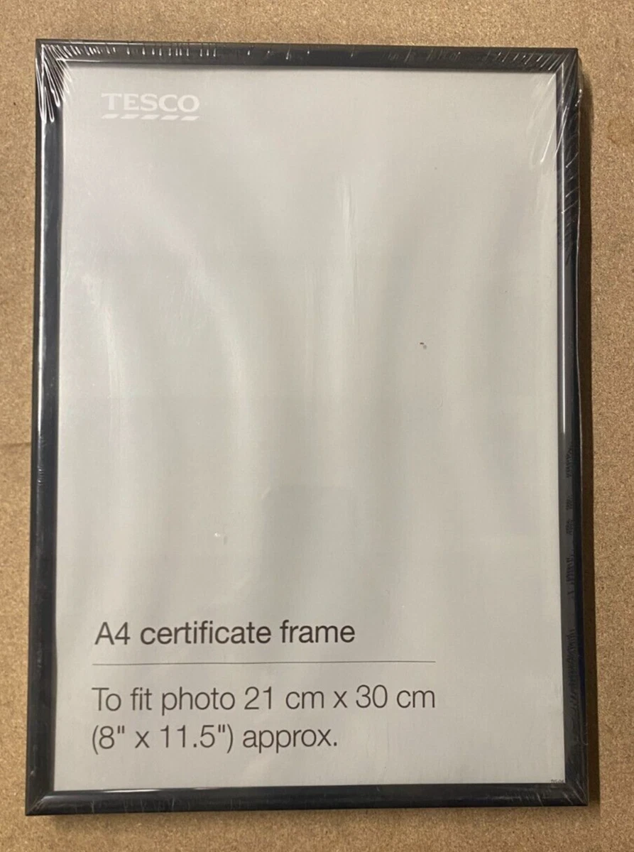 Tesco A4 Black Thin Picture Certificate Frame Poster Frames Photo