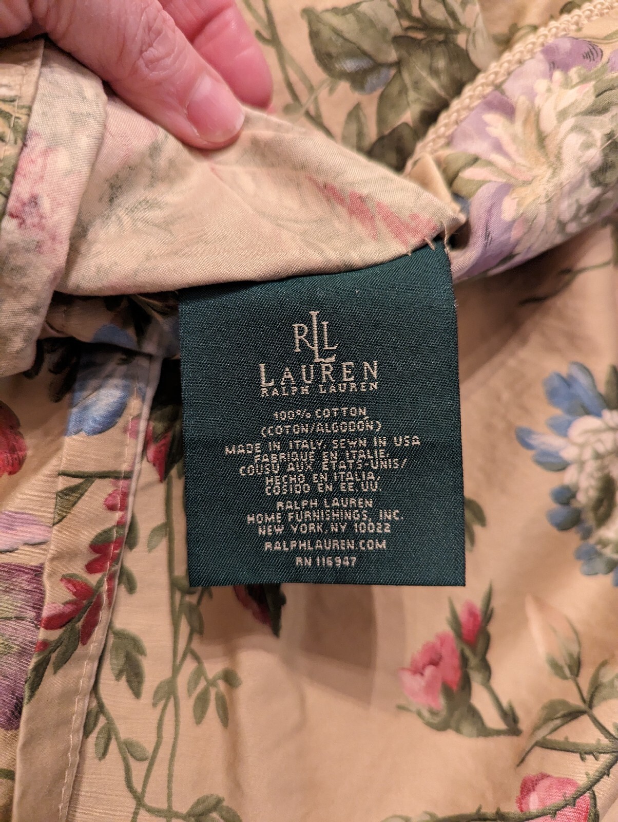 RALPH LAUREN King Pillow Shams, Floral , Set Of 2, Beautiful! Free