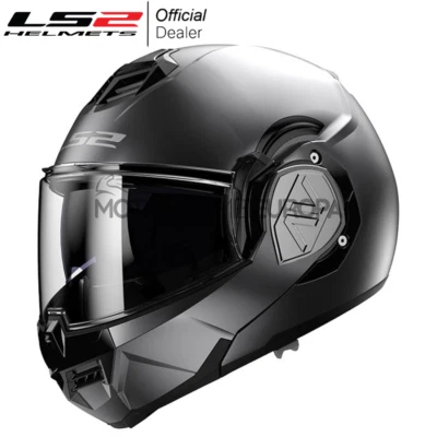 Casco LS2 Modulare Apribile Advant Moto Scooter Titanio Opaco Doppia Visiera
