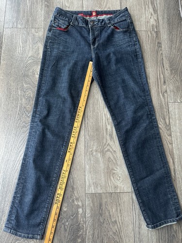 Ooh La La Sasson Dark Denim Jeans Women's Size 10 Embellished Skinny Leg Shuffle - Picture 6 of 8
