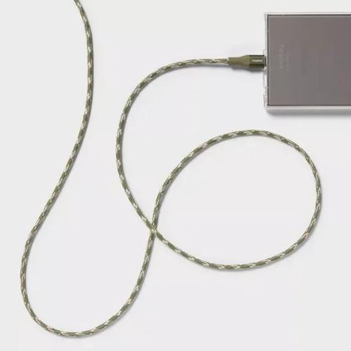 6' USB-C to USB-C Braided Cable - heyday Olive Camuflage - Picture 3 of 4