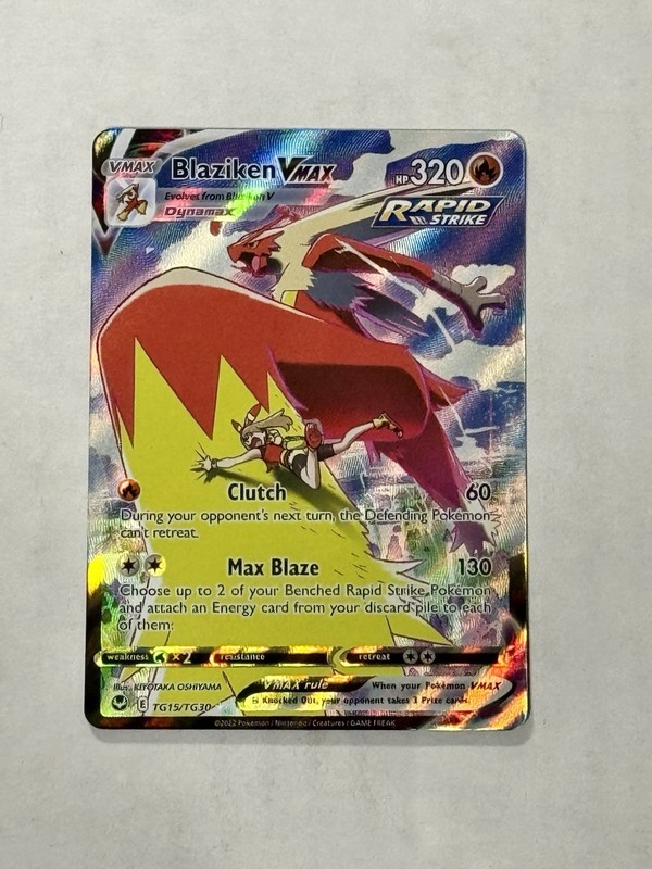 Pokemon Silver Tempest Blaziken VMAX TG15