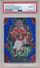 PATRICK MAHOMES 2022 PANINI SELECT #148 BLUE DISCO PRIZMS #03/25 PSA 10 GEM MINT