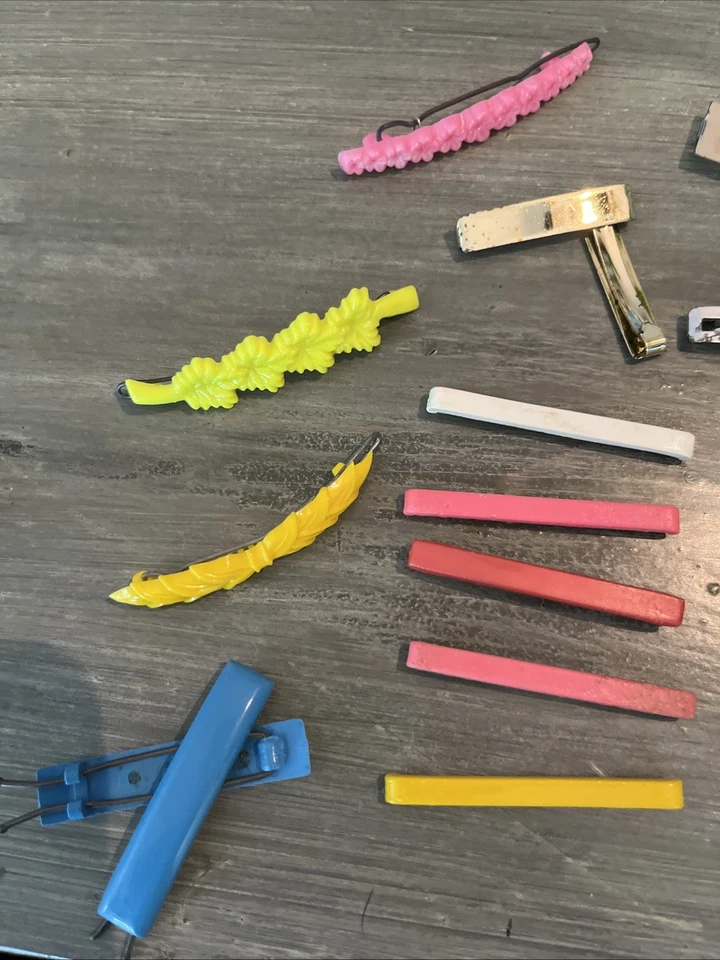 18 pasadores/clips de pelo apretados y de metal de plástico de colección + artículos Foto 2 de 4