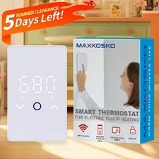 MAXKOSKO WiFi Smart Thermostat with Touchscreen LED Display 120V/240V