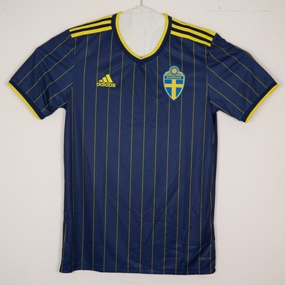 Adidas Fußballtrikot Erwachsene blau 2020 Schweden Nationalmannschaft Auswärts Kurzarm S