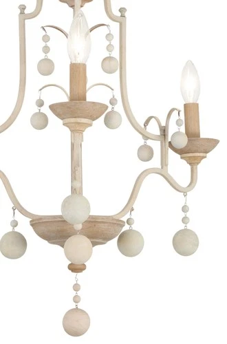 Minka Lavery 2663 Colonial Charm 3 Light 19"W Taper Candle Style - White Wash - Picture 3 of 3