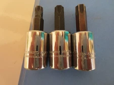 3pc Set, Proto Torx Bit Socket, T40, T45, and T50, 3/8” Drive ★ Made in USA ★