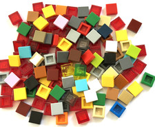 Lot of 50 LEGO 1 x 1 Flat Tile - Assorted Colors
