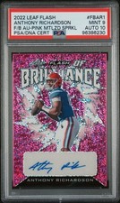 2022 Leaf Flash Flash Of Brilliance Auto Anthony Richardson Pink Sprkl PSA 9