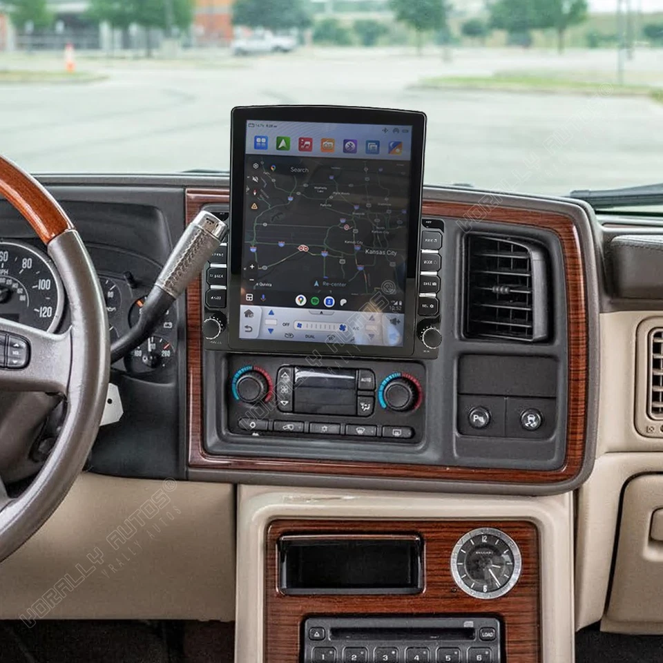 Radio estéreo GPS para automóvil Cadillac Escalade EXT 2002-2006 9,7" Android 15 Carplay Foto 4 de 4