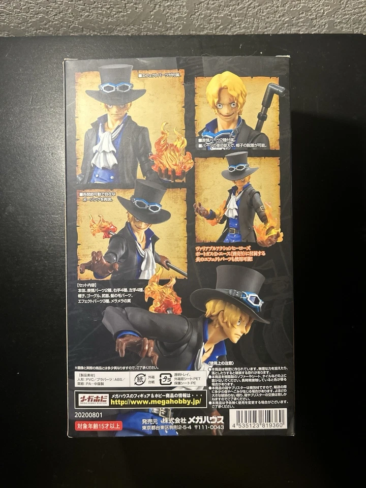 Figura de anime Variable Action Heroes 7"" SABO One Piece Megahouse usada - Imagem 4 de 4