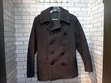 Men's Wear Buzz Rickson’s Peacoat Navy Wool Melton BR11554 Navy used from JPN