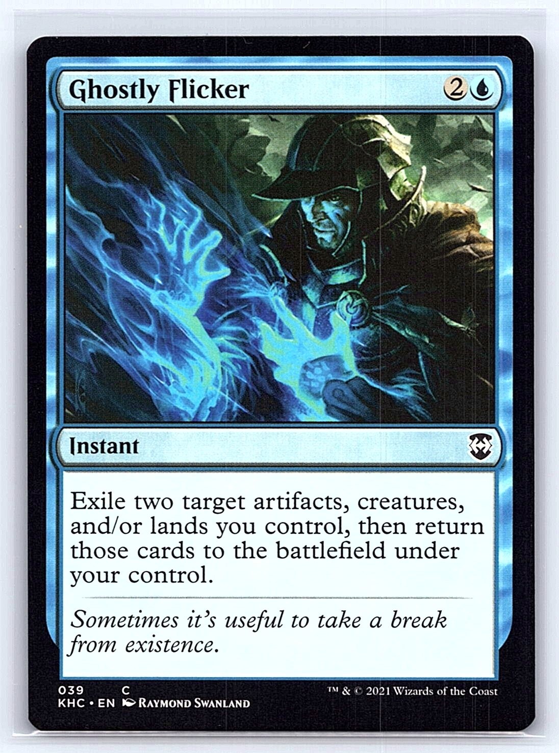 Ghostly Flicker 39 Common Commander: Kaldheim Magic: The Gathering Near Mint