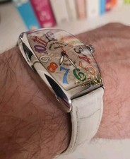 Franck Muller Cintree Curvex Color Dreams Automatic 35mm Steel Mens Watch 7851SC