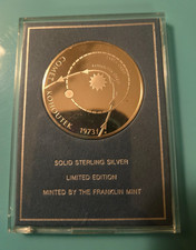 Franklin Mint Solid Sterling Silver Coin of The Comet Kohoutek Eyewitness Medal