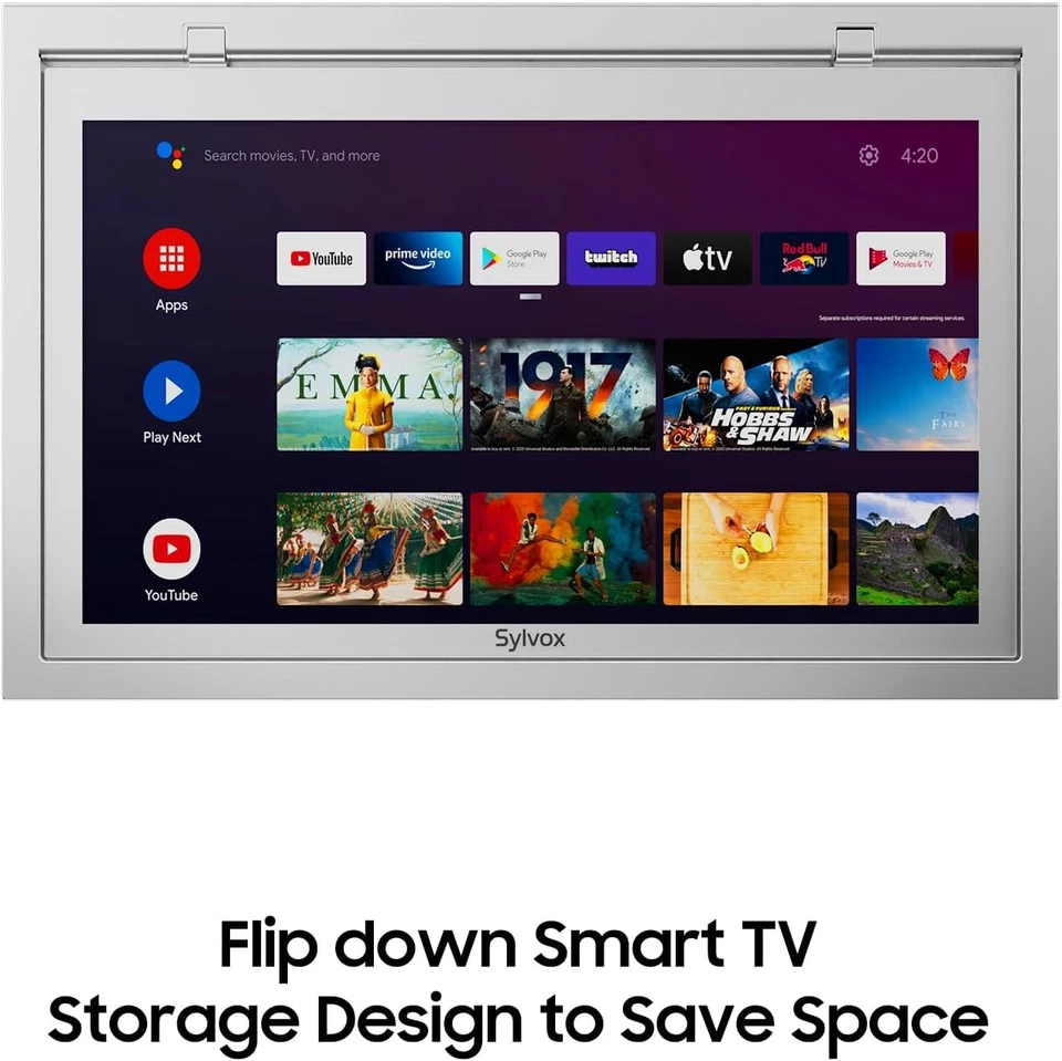 SYLVOX 15.6" Under Cabinet Smart TV – 360° Rotation, 90° Flip-Down Screen,...  - Image 2 of 4