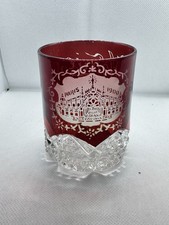 ANTICA PREZIOSO BICCHIERE BOCCALE CRISTALLO DI BOEMIA  INCISO BIEDERMEIER