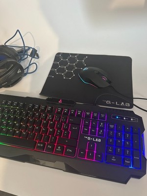 THE G-LAB Combo-Argon Tastatur / Maus / Kopfhörer / Matte