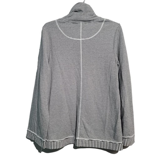 Anthropologie Maeve Black Stripe Tal Cowl Neck Tunic Top Size M - Picture 3 of 5