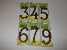 Hy-Ko,  4" Solid Brushed Brass Numbers