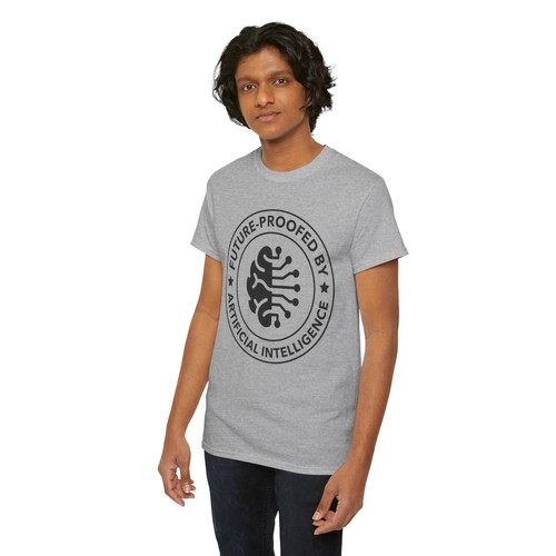 Future Proofed By AI Unisex Cool Heavy Cotton Tee Motivational T-Shirt & Gift - Picture 35 of 83