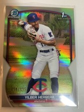 2023 Bowman Yilber Herrera BCP-86 Refractor Parallel 94/499 1ST Bowman Twins