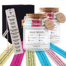 Bible Verse Jar, Verses In a 7.7 5.3 4.2 Inches, Multicolored