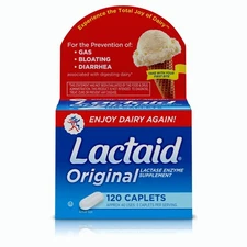 Lactaid Fast Act Lactase Enzyme Supplement 120 Caplets