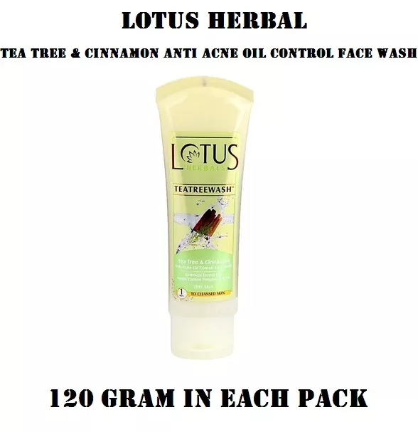 LOTUS TEATREEWASH TEA TREE CINNAMON ANTI ACNE OIL CONTROL FACE