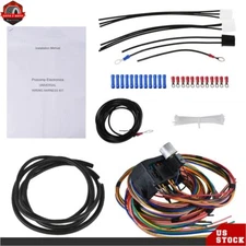 Universal Wire Harness 14 Circuit 14 Fuse 12v Street Hot Rat Muscle Rod Wiring